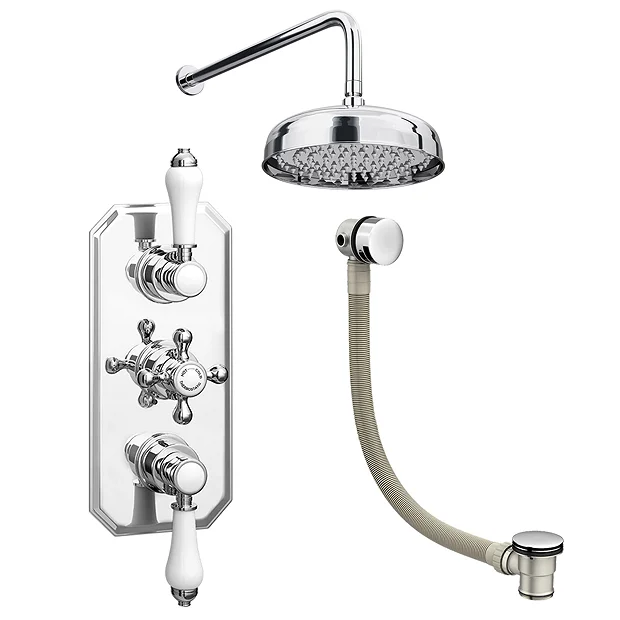 Trafalgar 2 Outlet Shower System (Fixed Shower Head + Overflow Bath Filler) 3 Trafalgar 2 Outlet Shower System (Fixed Shower Head + Overflow Bath Filler)