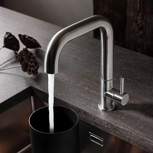 Crosswater - Cucina Tube Side Lever Kitchen Mixer - Stainless Steel 3 Crosswater - Cucina Tube Side Lever Kitchen Mixer - Stainless Steel