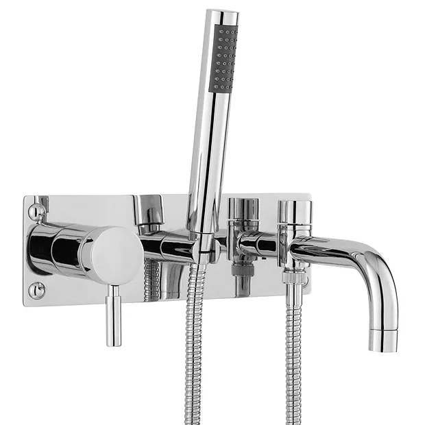 Ultra Helix Single Lever Wall Mounted Bath Shower Mixer - Chrome 3 Ultra Helix Single Lever Wall Mounted Bath Shower Mixer - Chrome