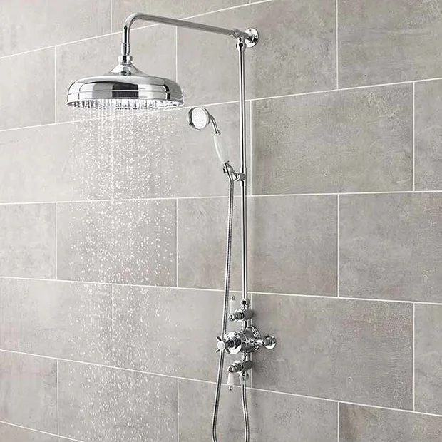 Nuie Traditional Triple Exposed Thermostatic Shower Valve 3 Nuie Traditional Triple Exposed Thermostatic Shower Valve