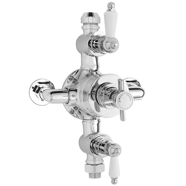 Nuie Traditional Triple Exposed Thermostatic Shower Valve 4 Nuie Traditional Triple Exposed Thermostatic Shower Valve - Image 2