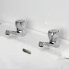 Bristan - Club Basin Taps - Chrome With Metal Heads -Home Bathroom vac12cmt.ai1