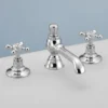 Silverdale Victorian 3 Hole Basin Tap With Pop Up Waste Chrome -Home Bathroom vctbs3thchrl