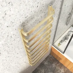 Venice Brushed Brass Designer Heated Towel Rail (500 X 1200mm) 9 Venice Brushed Brass Designer Heated Towel Rail (500 X 1200mm) -Home Bathroom venbb125d2