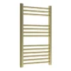 Venice Giro Heated Towel Rail - Brushed Brass (800 X 500mm) -Home Bathroom vgtr85bb l
