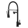 Venice Matt Black Kitchen Sink Mixer With Smooth Rubber Hose And Flexi Spray -Home Bathroom vnksm384 d1