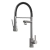Venice Brushed Steel Kitchen Sink Mixer With Smooth Rubber Hose And Flexi Spray 1 Venice Brushed Steel Kitchen Sink Mixer With Smooth Rubber Hose And Flexi Spray -Home Bathroom vnksm385 d1