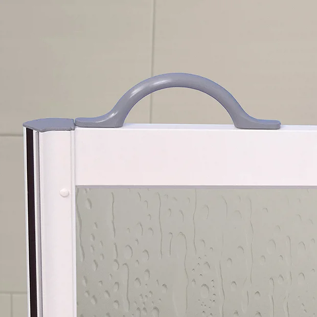 Milton White Front Access Half Height Twin Bi-Fold Inline Shower Doors - Right Hand 5 Milton White Front Access Half Height Twin Bi-Fold Inline Shower Doors - Right Hand - Image 3