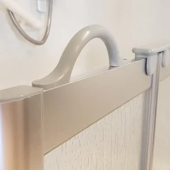 Milton Silver RH Corner Access Half Height Twin Bi-Fold Shower Doors With Fixed Panel -Home Bathroom vp3rhsil10x10 d1 1