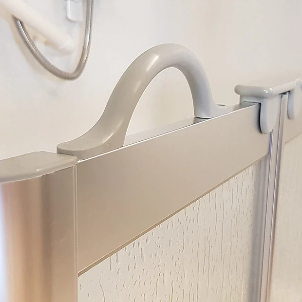 Milton Silver LH Corner Access Half Height Twin Bi-Fold Shower Doors With Fixed Panel 5 Milton Silver LH Corner Access Half Height Twin Bi-Fold Shower Doors With Fixed Panel - Image 3