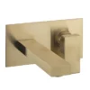 Crosswater Verge Wall Mounted (2TH) Basin Mixer Brushed Brass -Home Bathroom vr121wnflrg