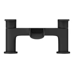 Valencia Matt Black Waterfall Bath Filler -Home Bathroom vwft2blk d2