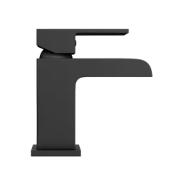 Monza Matt Black Waterfall Basin Tap -Home Bathroom wf001blk d4