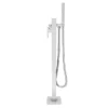 Monza Waterfall Floor Mounted Freestanding Bath Shower Mixer - Chrome -Home Bathroom wf04 d5