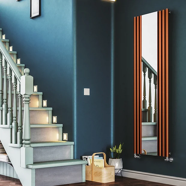Terma Rolo Mirror H1800 X W590mm True Copper Designer Radiator 3 Terma Rolo Mirror H1800 X W590mm True Copper Designer Radiator