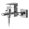 Nuie Windon Chrome Wall Mounted Bath Shower Mixer + Shower Kit -Home Bathroom win316 l