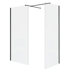 Arezzo 1600 X 900 Wet Room Enclosure Pack - Matt Black 8 Arezzo 1600 X 900 Wet Room Enclosure Pack - Matt Black -Home Bathroom wrp169be d1