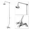 Victoria Bath Shower Mixer With Rigid Riser Kit & 5" Shower Head - Chrome -Home Bathroom xabs01 l